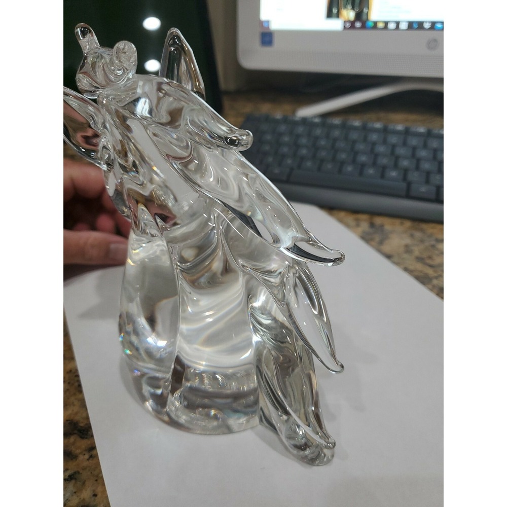 Cartier Clear Crystal Horse Head Sculpture - Picture 4 of 6